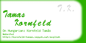tamas kornfeld business card